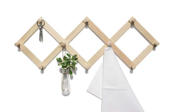 Perchero ajustable de madera 10 ganchos