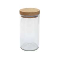Tarro de vidrio con tapa de madera Tarro de vidrio con tapa de madera
