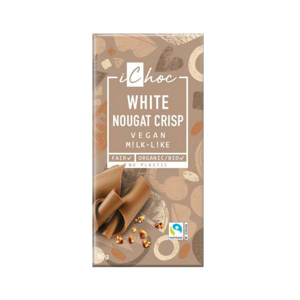 Chocolate blanco vegano bio con avellanas ecológico Chocolate blanco vegano bio con avellanas ecológico