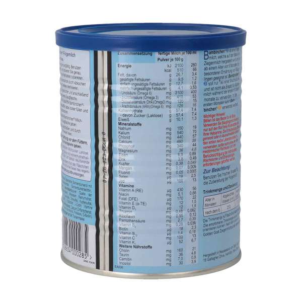 Leche infantil de cabra Bambinchen 2 (7-12 meses) set 12