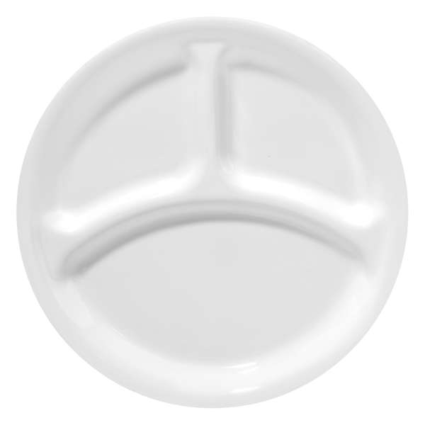 Plato de vidrio Corelle con 3 secciones ø 26 cm