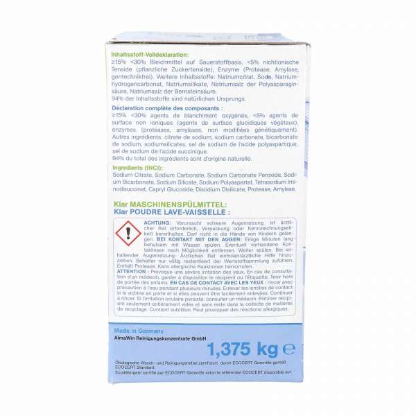 Detergente para lavavajillas Sensitive de Klar