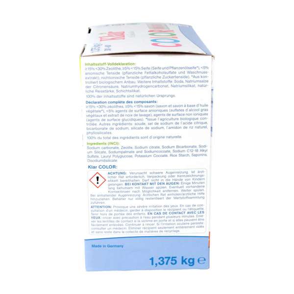 Detergente en polvo Basis Compact Color de Klar