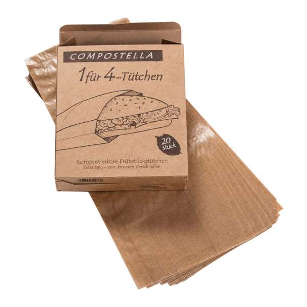 Bolsas papel alimentario compostable 14 x 8 x 32 cm Bolsas papel alimentario compostable 14 x 8 x 32 cm