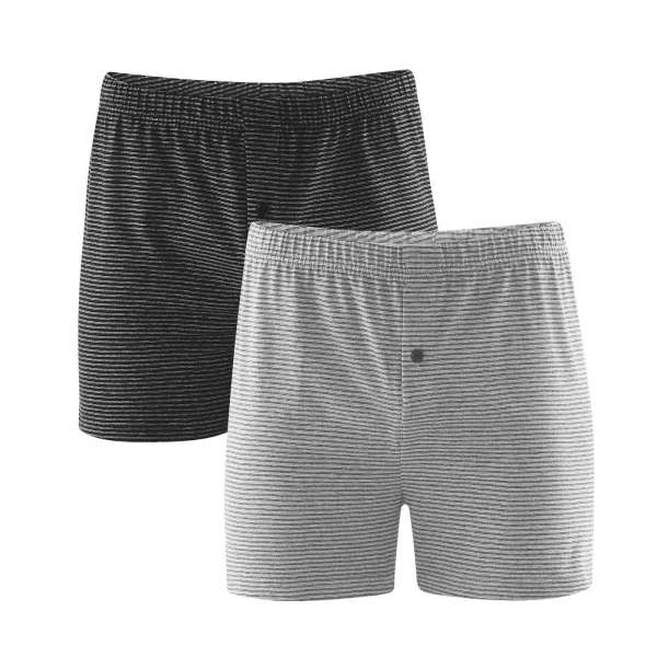 Set 2 calzoncillos boxer abotonados de algodón bio Set 2 calzoncillos boxer abotonados de algodón bio
