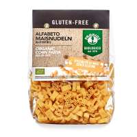 Pasta de letras de maíz bio sin gluten Pasta de letras de maíz bio sin gluten