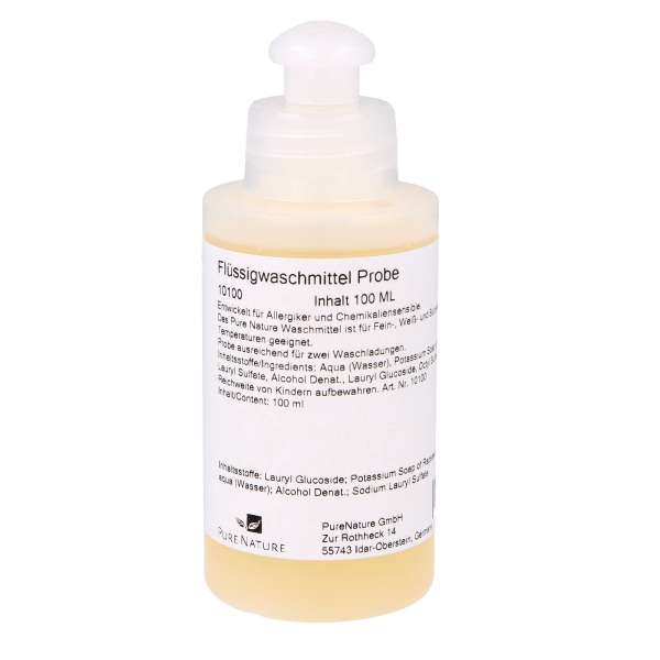 Detergente líquido para ropa Pure Nature (muestra) Detergente líquido para ropa Pure Nature (muestra)