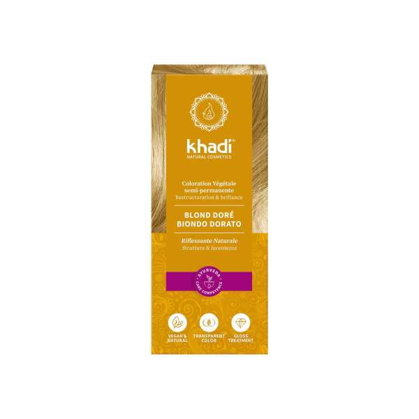 Tinte ecológico vegetal Golden Hint de Khadi