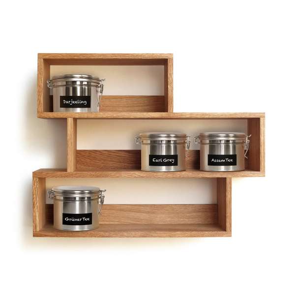 Estantería de madera de roble maciza