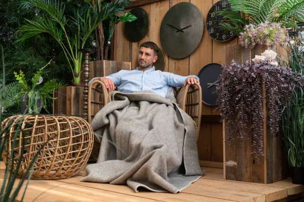 Manta de lana de oveja Gotland 150x200 cm