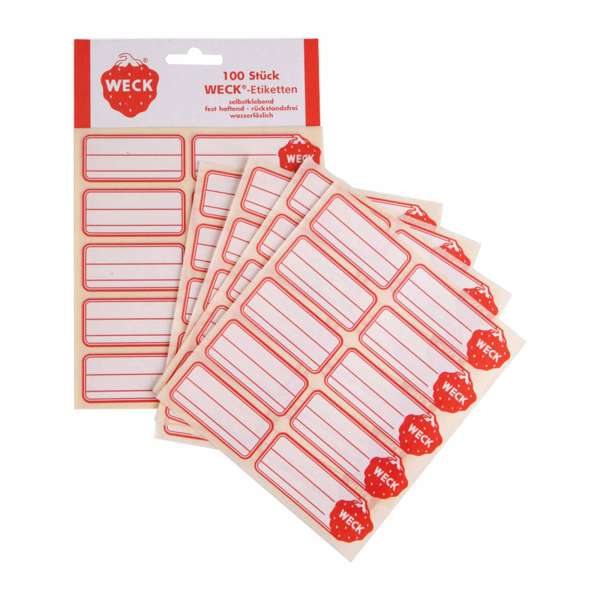 Etiquetas adhesivas para tarros Weck 100 uds Etiquetas adhesivas para tarros Weck 100 uds