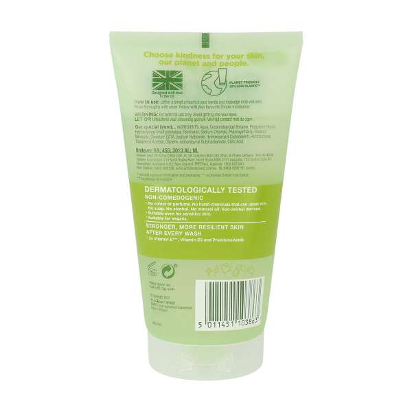 Gel limpiador facial de Simple