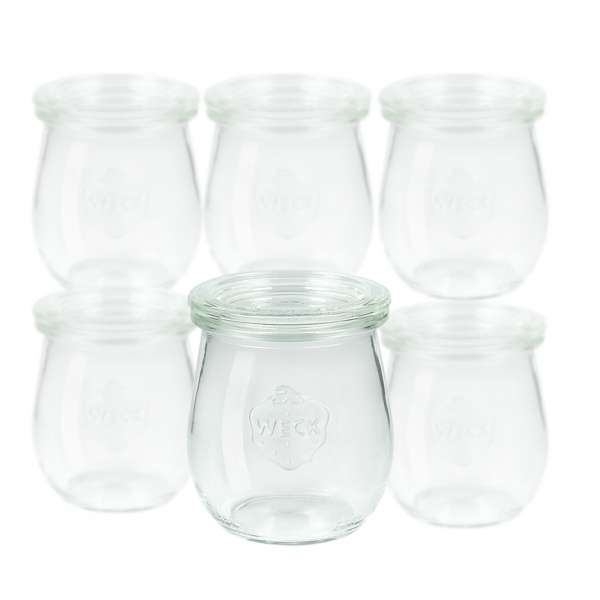 Tarro de vidrio con tapa 220 ml (pack de 6) Tarro de vidrio con tapa 220 ml (pack de 6)