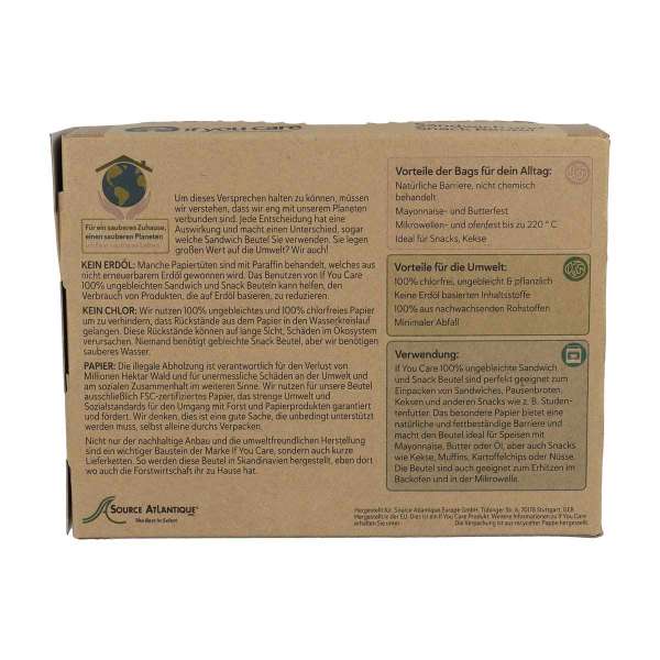 Bolsas de papel para sándwich If you care