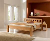 Cama de madera maciza de haya Quader Cama de madera maciza de haya Quader