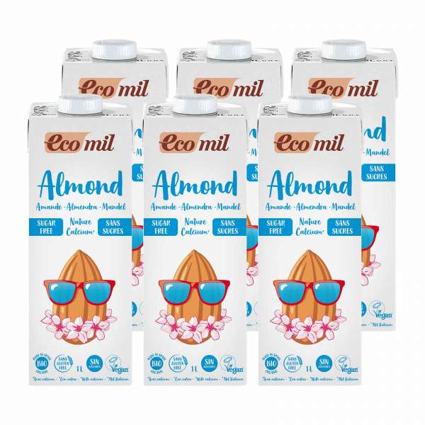 Leche de almendra ecológica con calcio 1l. Leche de almendra ecológica con calcio 1l.
