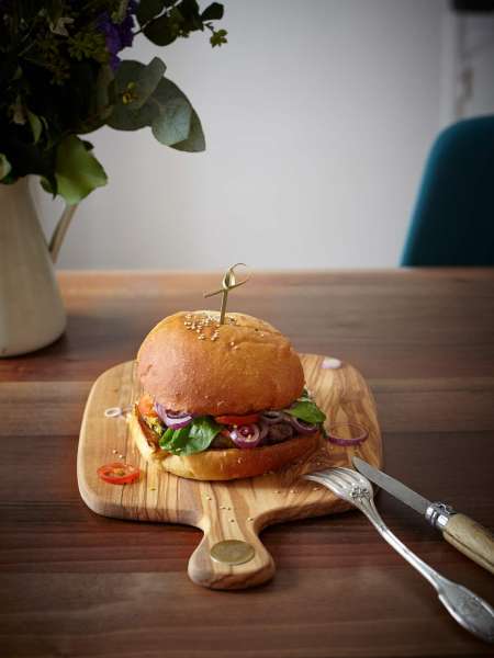 Tabla de corte de madera de olivo 29x20 cm