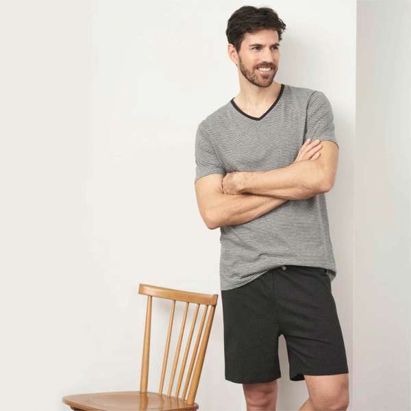 Pijama corto hombre algodón bio
