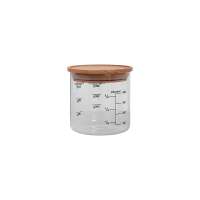 Tarros de vidrio con tapa de madera y silicona Tarros de vidrio con tapa de madera y silicona