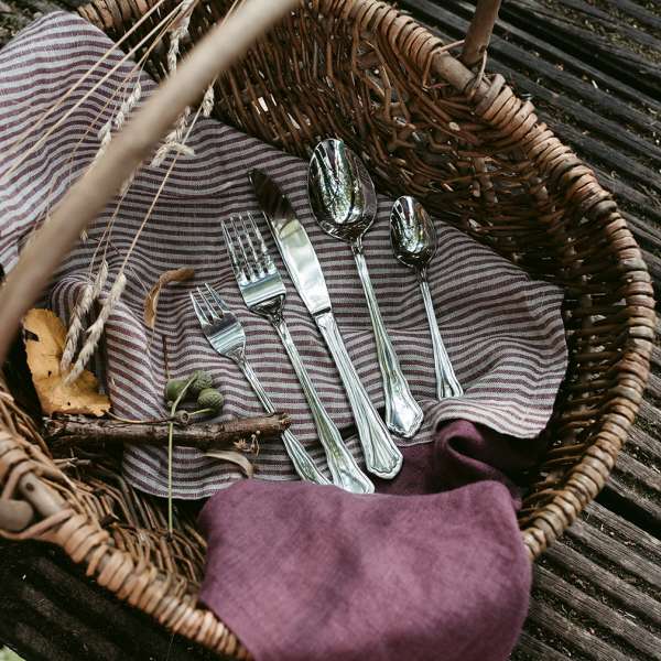 Cubertería de acero inox sin níquel Chippendale 30/60 piezas