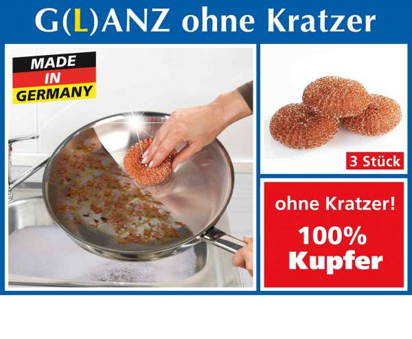 Estropajo de cobre (set de 3)