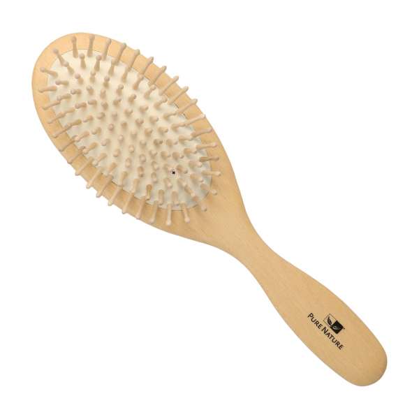 Cepillo para cabello con púas de madera redondeadas Cepillo para cabello con púas de madera redondeadas
