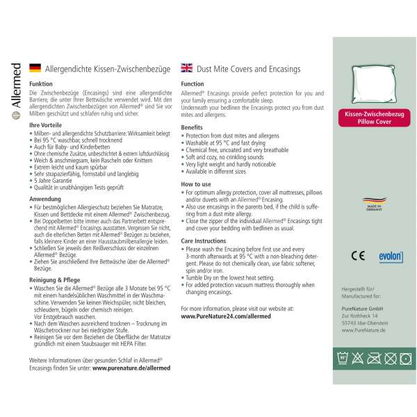 Funda antiácaros Allermed para almohada