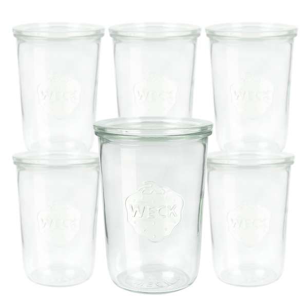 Tarro de vidrio con tapa 850 ml (pack de 6) Tarro de vidrio con tapa 850 ml (pack de 6)