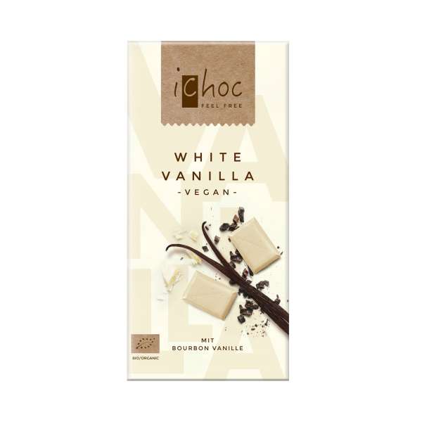 Chocolate blanco vegano de vainilla ecológico Chocolate blanco vegano de vainilla ecológico