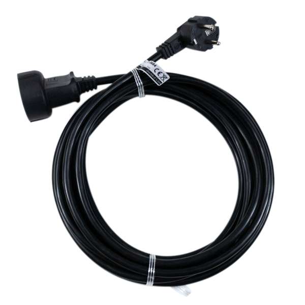 Cable alargador blindado antirradiación negro 5m. Cable alargador blindado antirradiación negro 5m.