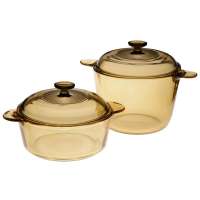 Set cacerola y olla con tapa de vitrocerámica Set cacerola y olla con tapa de vitrocerámica