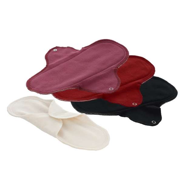 Compresa larga con alas de algodón bio lavable