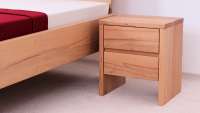 Mesita de noche de madera maciza 2 cajones Mesita de noche de madera maciza 2 cajones
