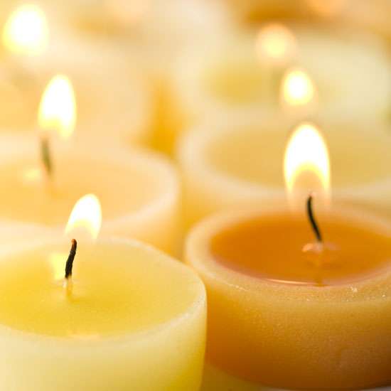 Velas de té 100% de cera de abeja (5 uds.)