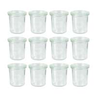 Tarro de vidrio con tapa de 160 ml (pack de 6)