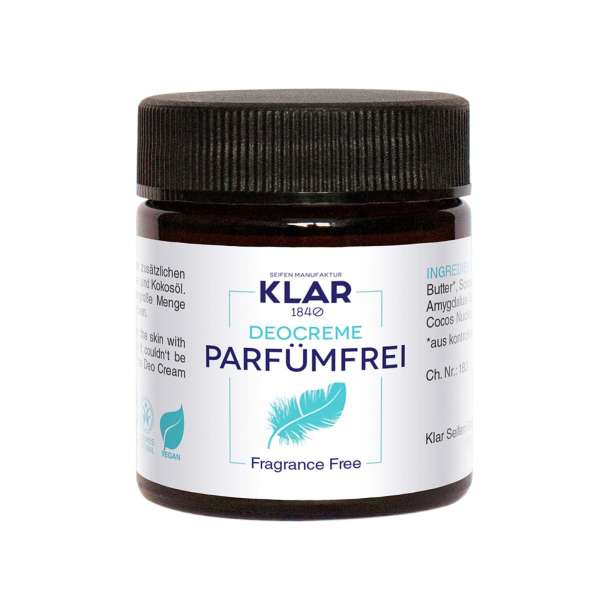 Crema desodorante ecológica sin perfume de Klar Seife Crema desodorante ecológica sin perfume de Klar Seife