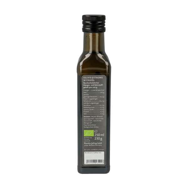 Aceite de oliva ecológico con limón