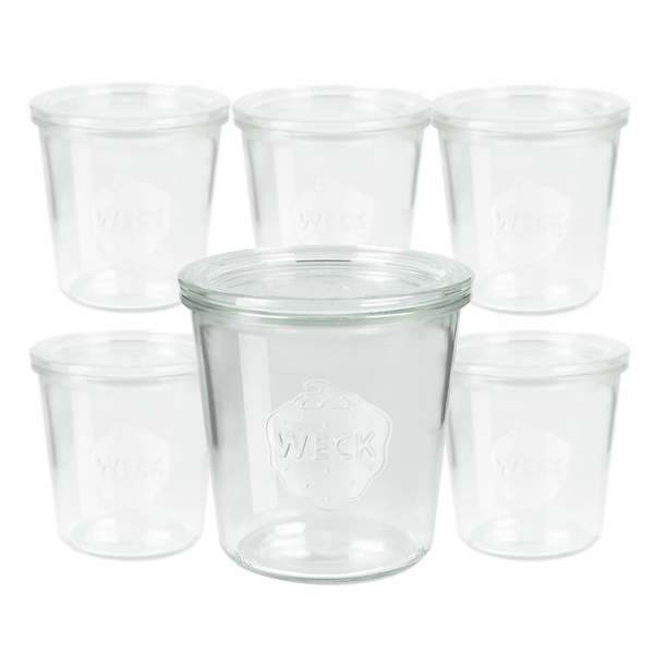 Tarro de vidrio con tapa 580 ml (pack de 6) Tarro de vidrio con tapa 580 ml (pack de 6)