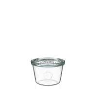 Tarros rectos WECK de 280 ml con tapa de vidrio – 6 unidades
