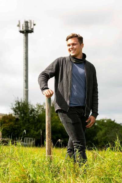 Pañuelo-braga tubular negra antirradiación