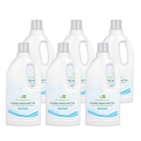Detergente líquido para ropa Pure Nature (6 x 2L) Detergente líquido para ropa Pure Nature (6 x 2L)