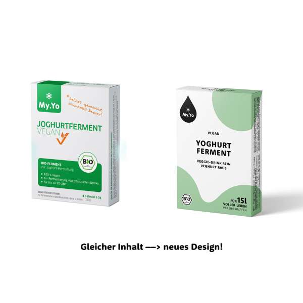 Fermentos ecológicos para hacer yogur vegano