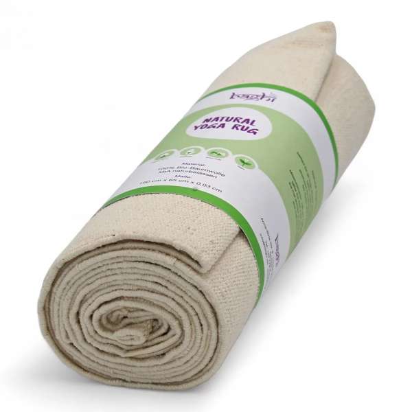 Esterilla de algodón ecológico para yoga 195 cm x 68 cm