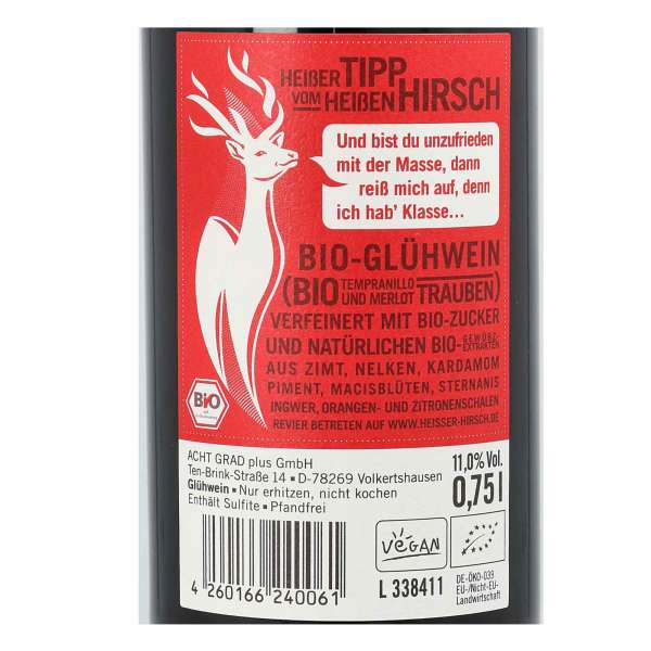 Vino ecológico alemán con especias (6 uds)