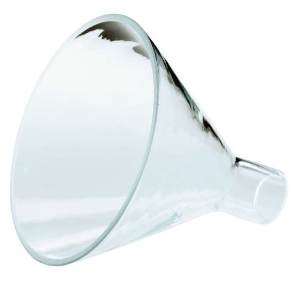 Embudo de vidrio con tubo corto Embudo de vidrio con tubo corto