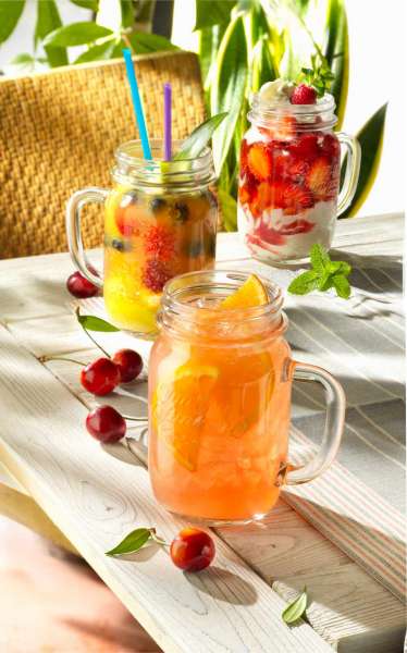 Jarra de vidrio con tapa Quattro Stagioni