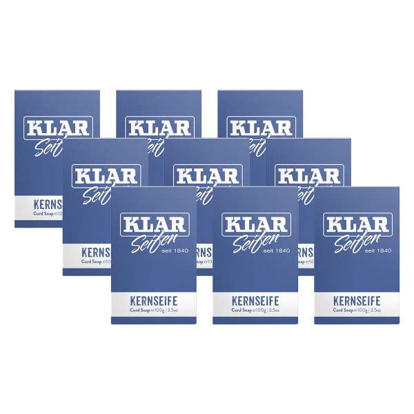 Jabón ecológico sin perfume Klar Seife (9 uds) Jabón ecológico sin perfume Klar Seife (9 uds)