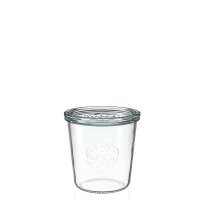Tarros rectos WECK de 500 ml con tapa de vidrio – 6 unidades