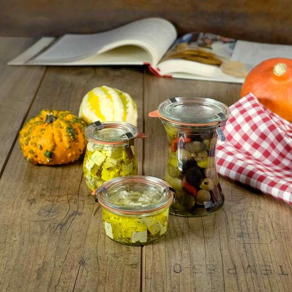 Tarro de vidrio con tapa 165 ml (pack de 6)