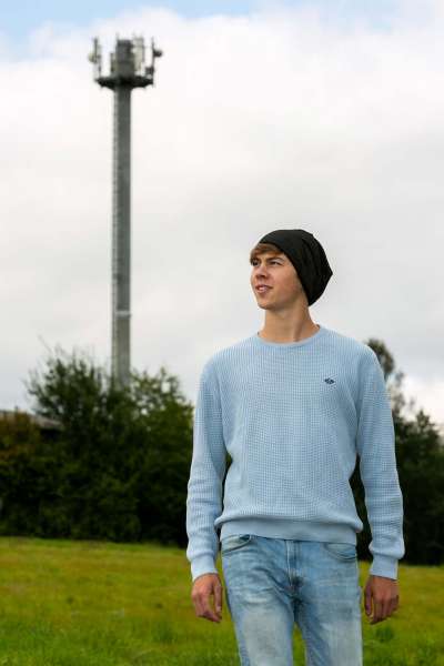 Gorro negro antirradicación de alta frecuencia